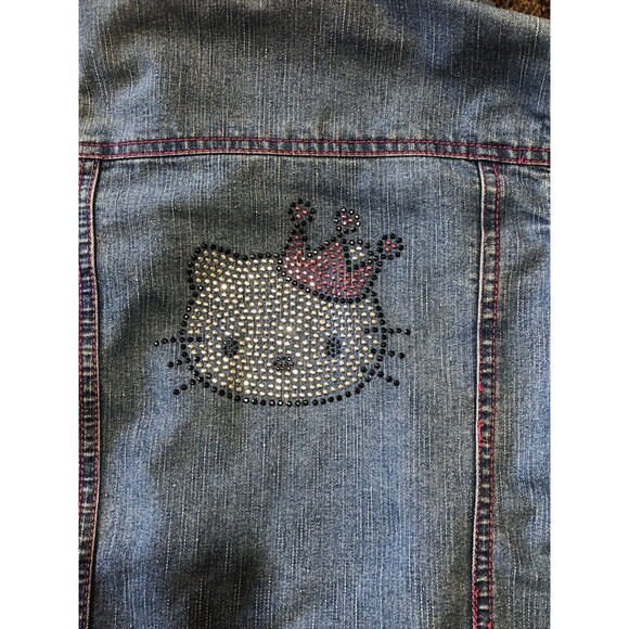 Sanrio Princess HelloKitty Kids Jean Jacket "Only 🌟Macy's" Size 6 Cotton Blend - Picture 3 of 16